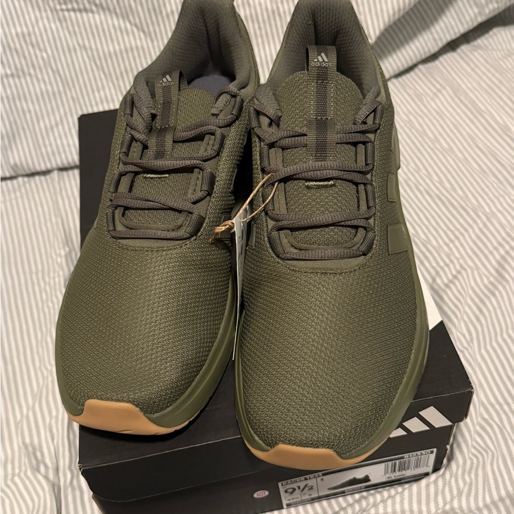 NIB- Adidas Men's Olive Green Sneakers